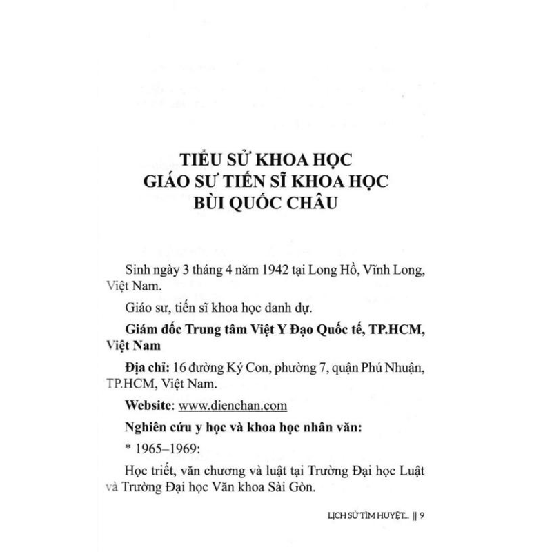 Lịch Sử Tìm Huyệt Diện Chẩn