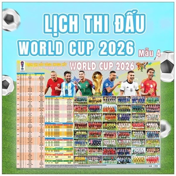Lịch Thi Đấu Vòng Chung Kết World Cup 2026 Mỹ - Mexico - Canada (Mẫu 4)