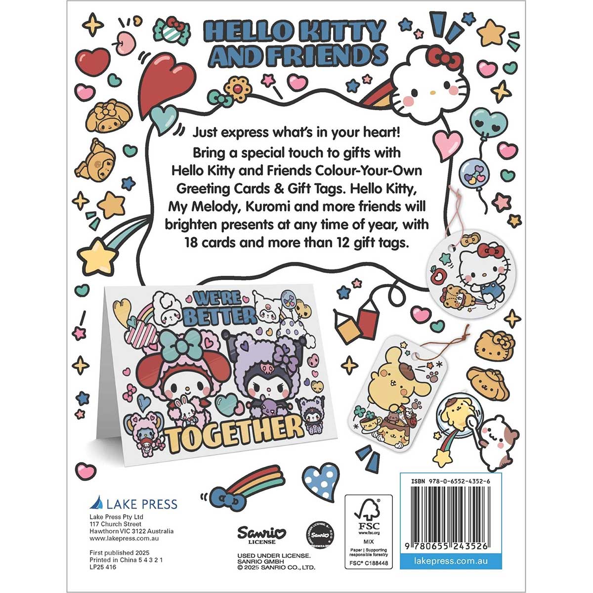 Hello Kitty and Friends - Colour-Your-Own Greeting Cards and Gift Tags
