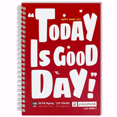 Futurebook - Sổ Lò Xo 120tr Bìa Mềm Good Day A5 100gsm Kẻ Ngang