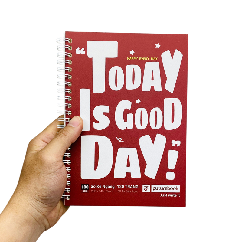 Futurebook - Sổ Lò Xo 120tr Bìa Mềm Good Day A5 100gsm Kẻ Ngang
