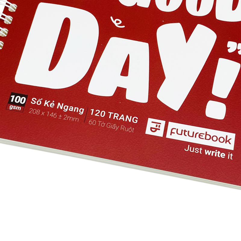 Futurebook - Sổ Lò Xo 120tr Bìa Mềm Good Day A5 100gsm Kẻ Ngang