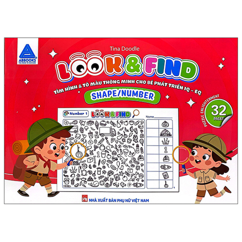 Look And Find - Tìm Hình Và Tô Màu Thông Minh Cho Bé Phát Triển IQ-EQ - Shape/Number