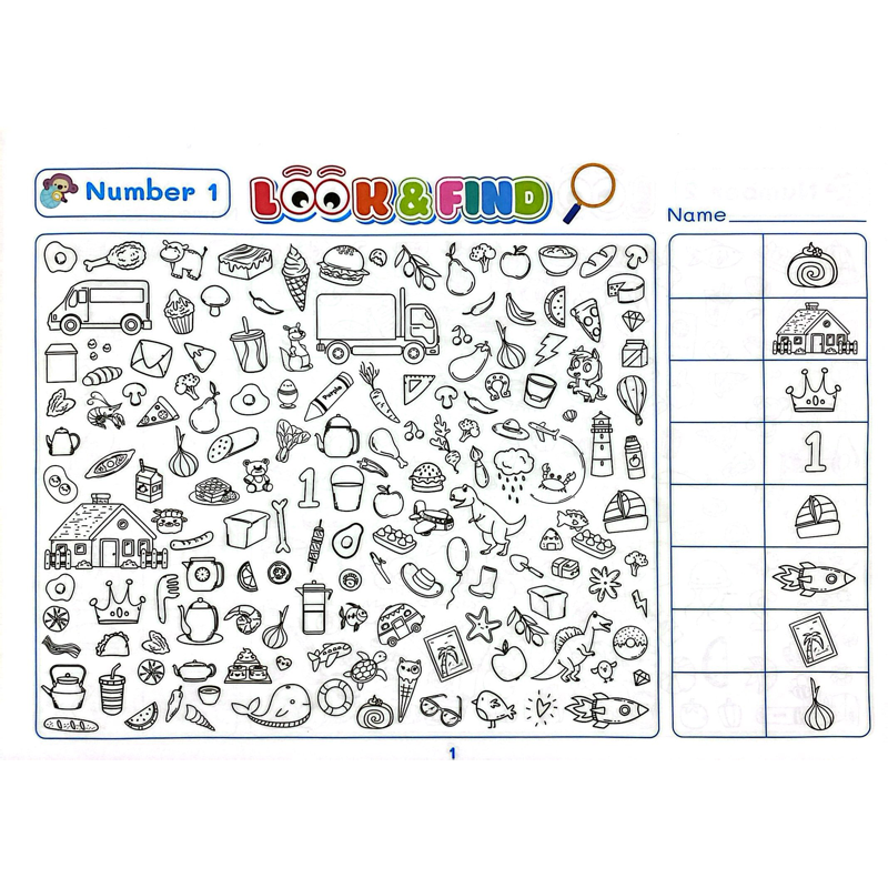Look And Find - Tìm Hình Và Tô Màu Thông Minh Cho Bé Phát Triển IQ-EQ - Shape/Number