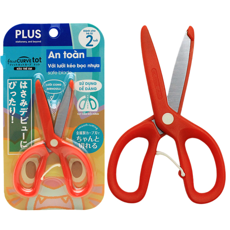 Plus - Kéo Tot Kid Scissors - Màu Hồng - 200-V028
