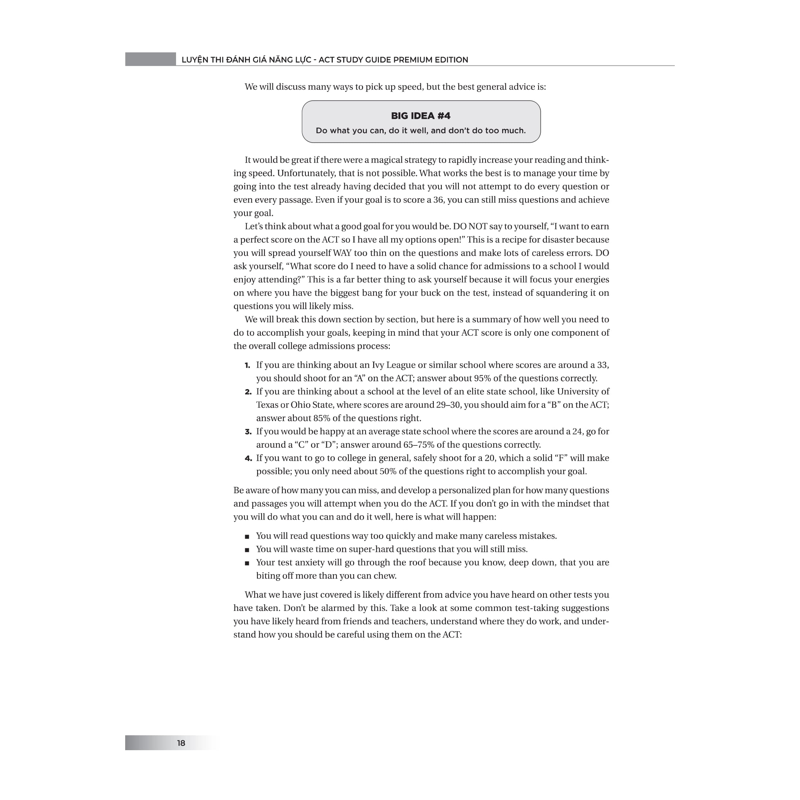 Luyện Thi Đánh Giá Năng Lực ACT