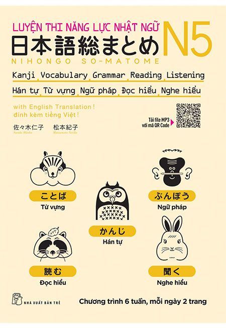 Luyện Thi Năng Lực Nhật Ngữ N5 - Hán Tự, Từ Vựng, Ngữ Pháp, Đọc Hiểu, Nghe Hiểu
