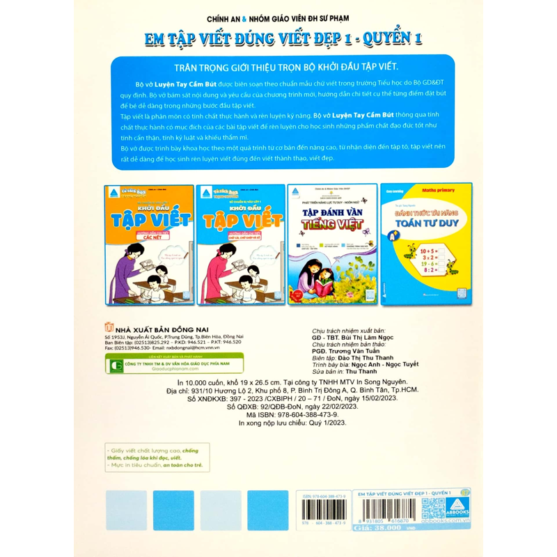 Luyện Tay Cầm Bút - Em Tập Viết Đúng Viết Đẹp Quyển 1 (Theo Chương Trình Sách Giáo Khoa Mới)