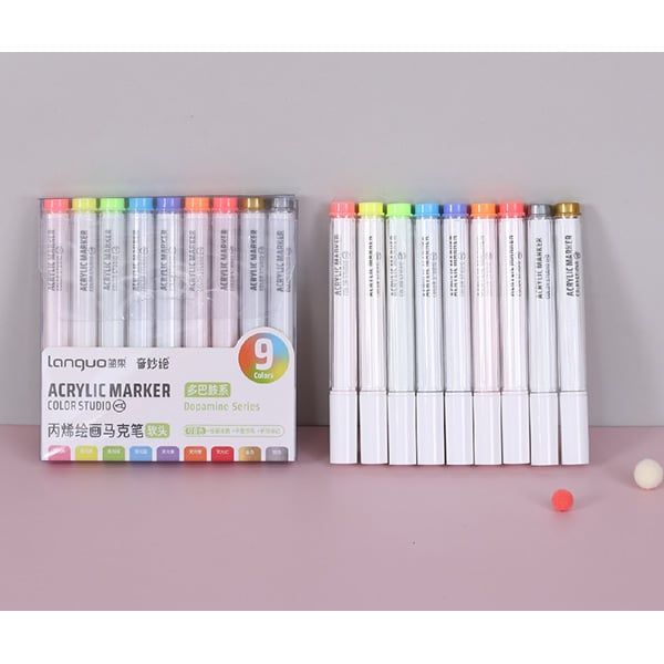 Hộp Bút Vẽ Acrylic Dopamine Series 9 Màu M510-7