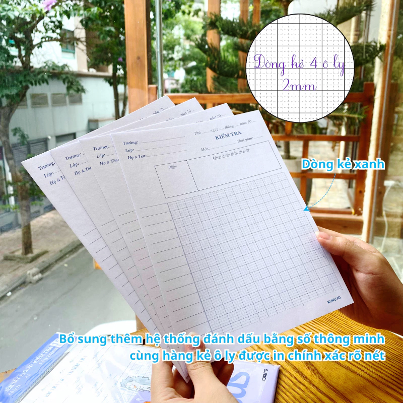 Campus - Giấy Kiểm Tra Animals Camp TP-A5D15AC A5 100Gsm 4Oly 2x2mm