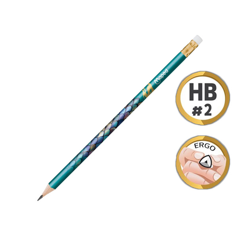 Maped - Chì Đen Có Gôm Họa Tiết Rồng HB