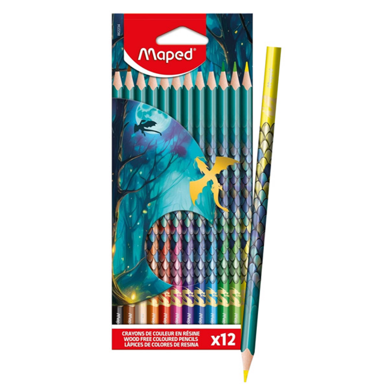 Maped - Hộp Chì Màu 12 Màu Họa Tiết Rồng 862234