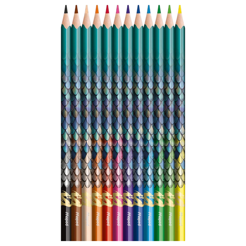 Maped - Hộp Chì Màu 12 Màu Họa Tiết Rồng 862234