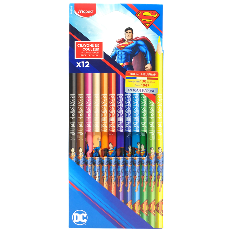 Maped - Hộp 12 Chì Màu 862208 Superman