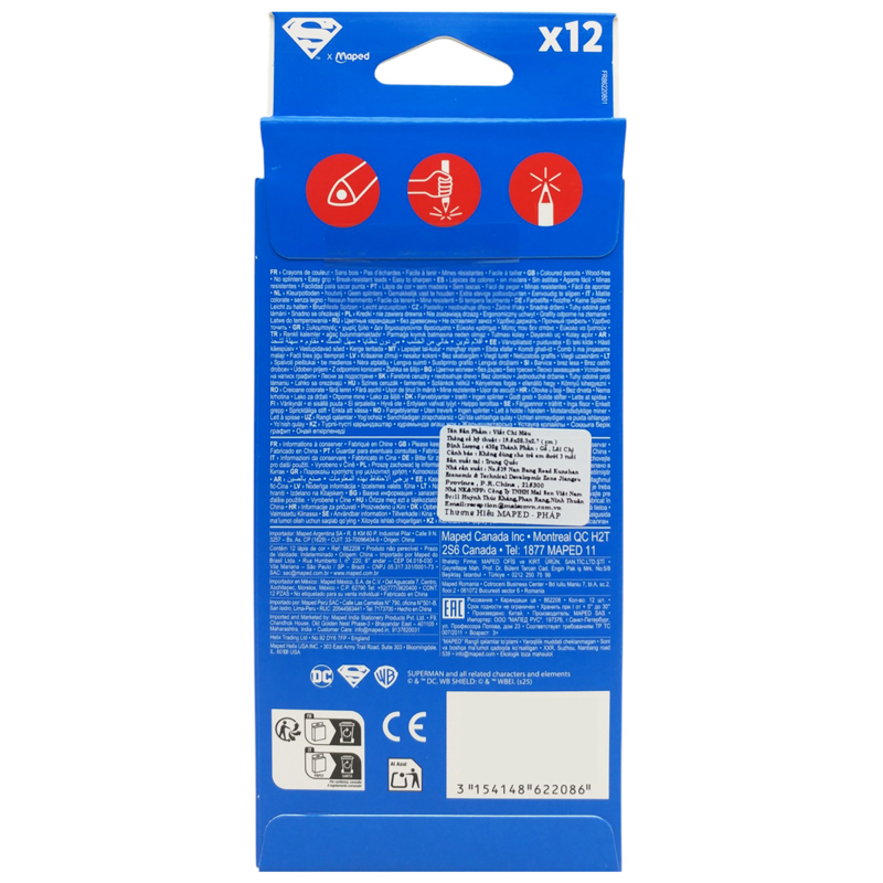Maped - Hộp 12 Chì Màu 862208 Superman
