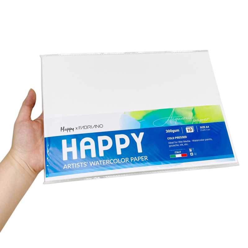 Mont Marte - Giấy Happy Watercolor A5 20tr 300gsm Happy x Fabriano HA300A5
