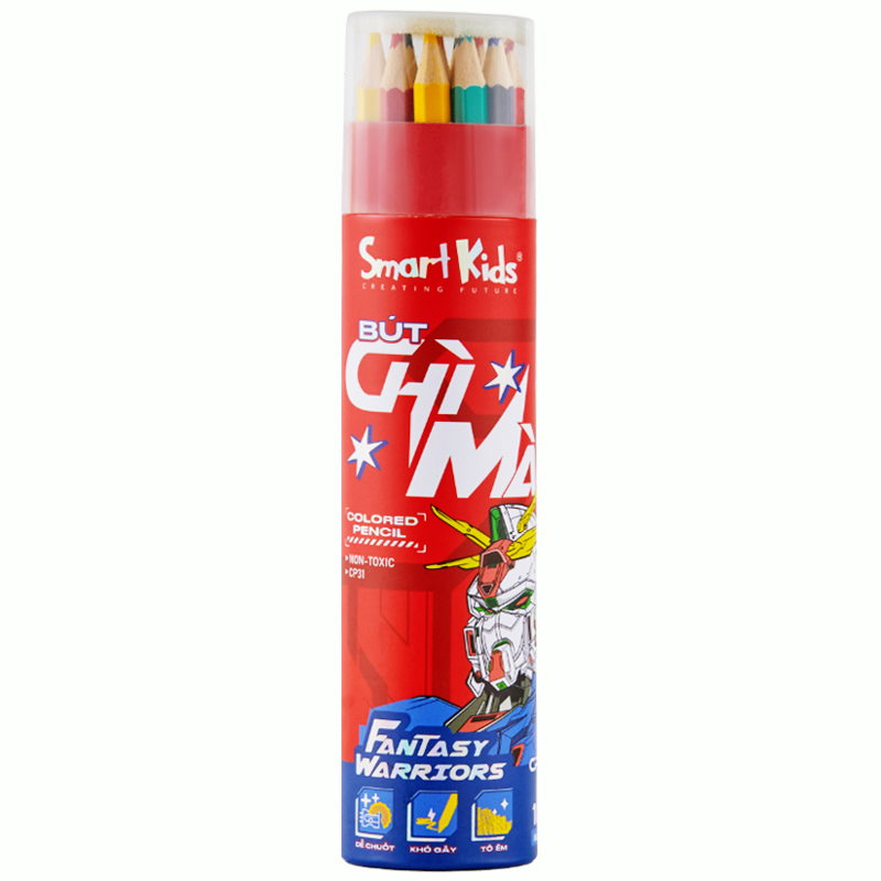 Smartkids - Bút Chì Màu Fantasy Wariors CP31 (Hộp 18 màu)