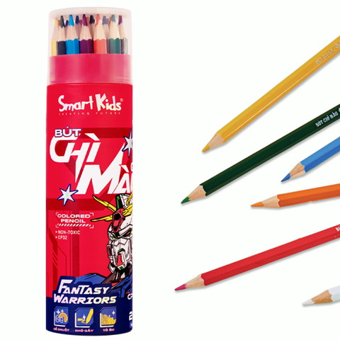 Smartkids - Bút Chì Màu Fantasy Wariors 24 Màu CP32