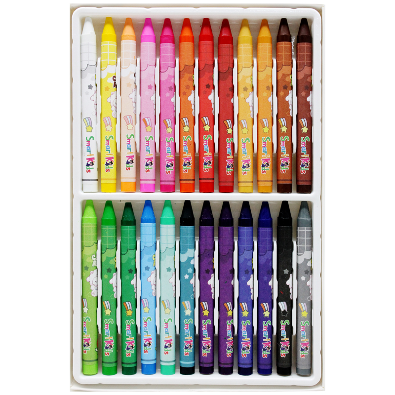 Smartkids - Hộp 24 Sáp Màu Coco Puff CR27