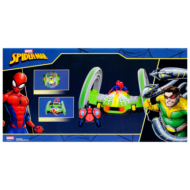 Vecto Đồ Chơi Siêu Xe Marvel Spider Man Nhào Lộn Điều Khiển Từ Xa MM60601