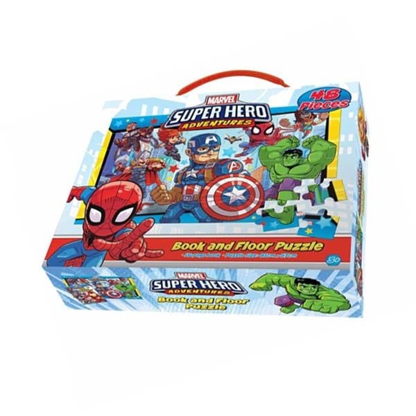 Marvel Superheroes Book And Floor Puzzle