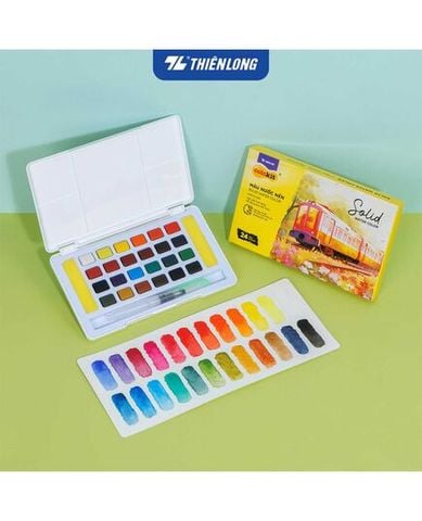 Hộp 24 Màu Nước Nén Thiên Long Solid Water Color WACO-C018