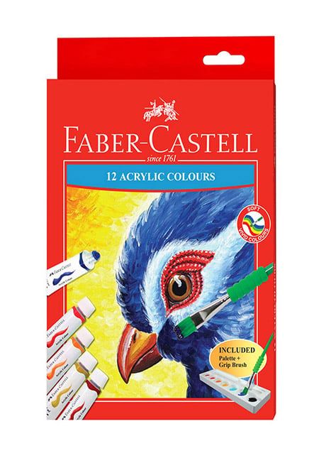 Màu Vẽ Acrylic Faber Castell -12 Tuýp Màu 572312