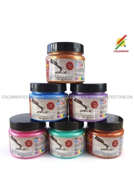 Chai Màu Vẽ Acrylic Metalic 100ML