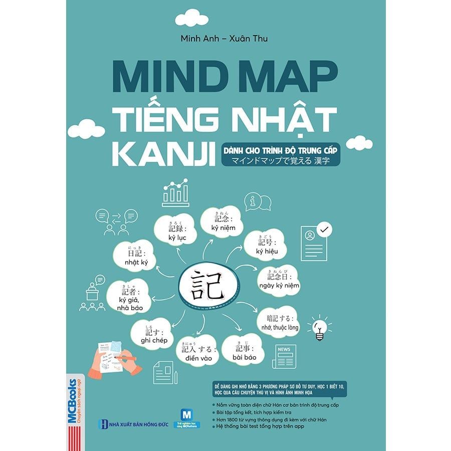 Mind Map Tiếng Nhật Kanji - Dành Cho Trình Độ Trung Cấp