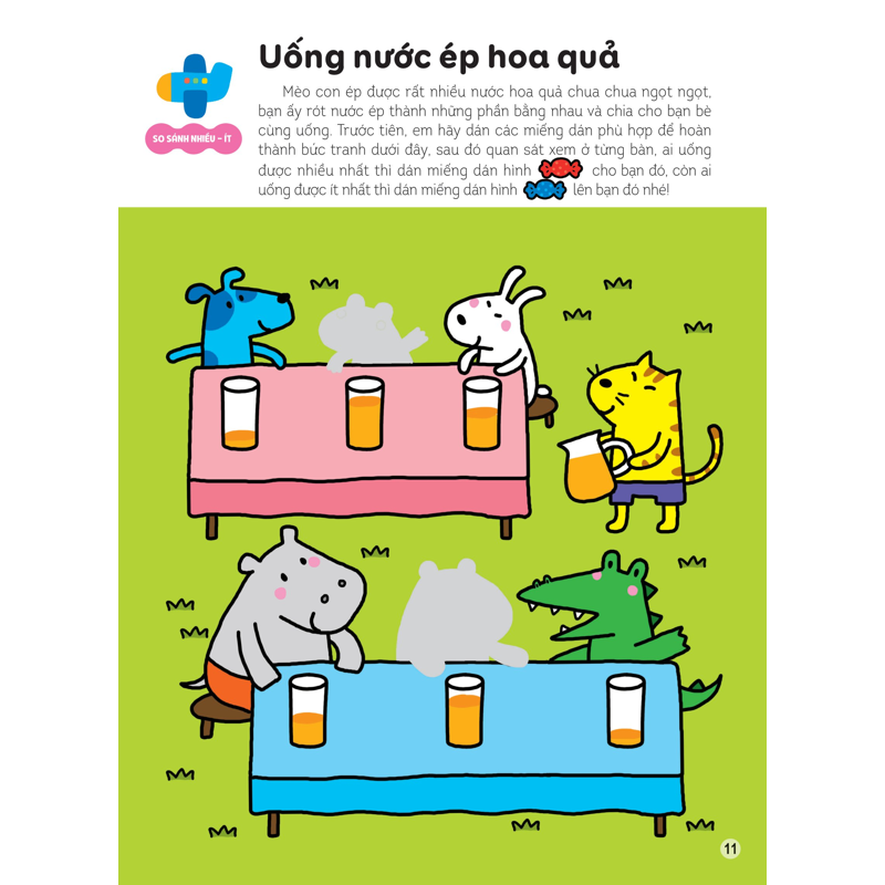 Hình Dán Thông Minh Giúp Bé Làm Quen Với Toán Học - Cây Nấm Của Thỏ Con