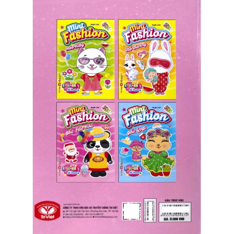 Mini Fashion - Gấu Trúc Kiki (Sticker Dễ Thương)