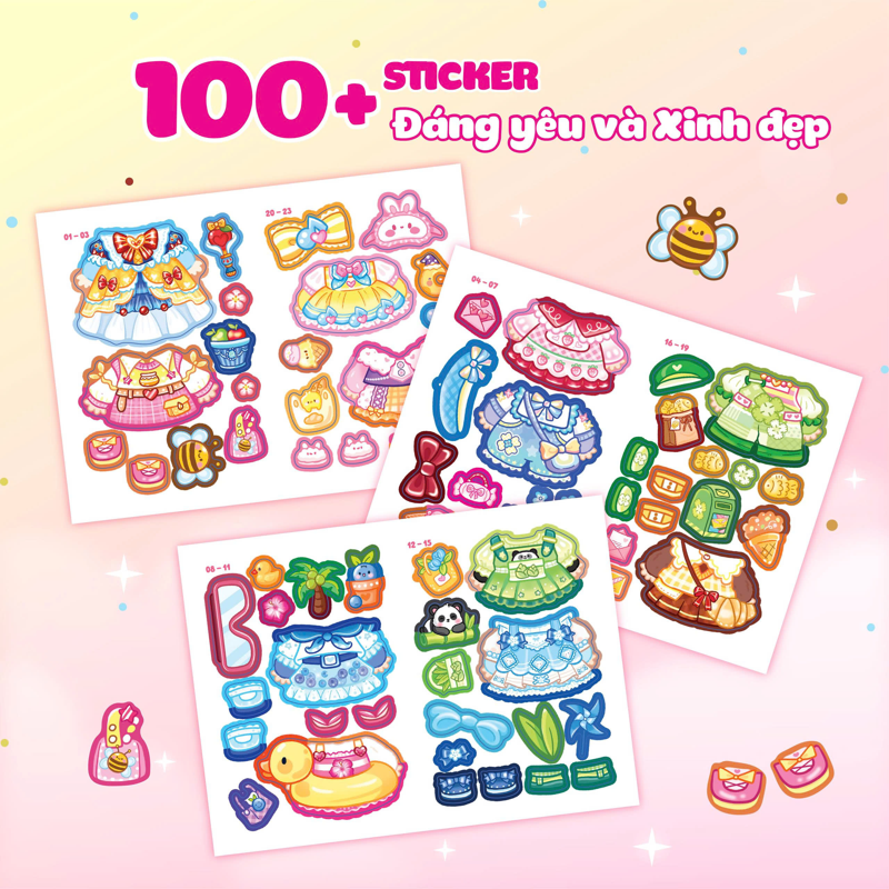 Mini Fashion - Yooki - Sách Bóc Dán Sticker Cho Bé Gái