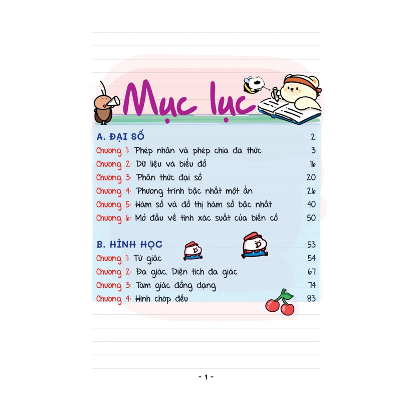 Mini Note - Siêu Gọn, Siêu Nhớ Toán 8