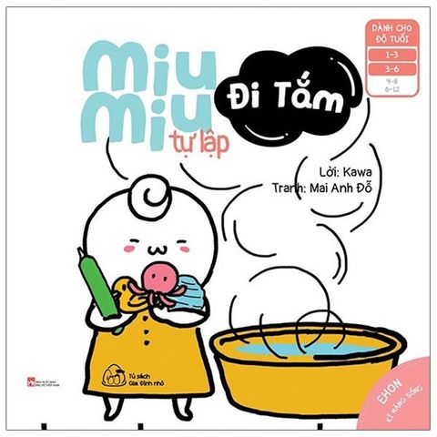 Ehon Kỹ Năng Sống - Miu Miu Tự Lập - Đi Tắm