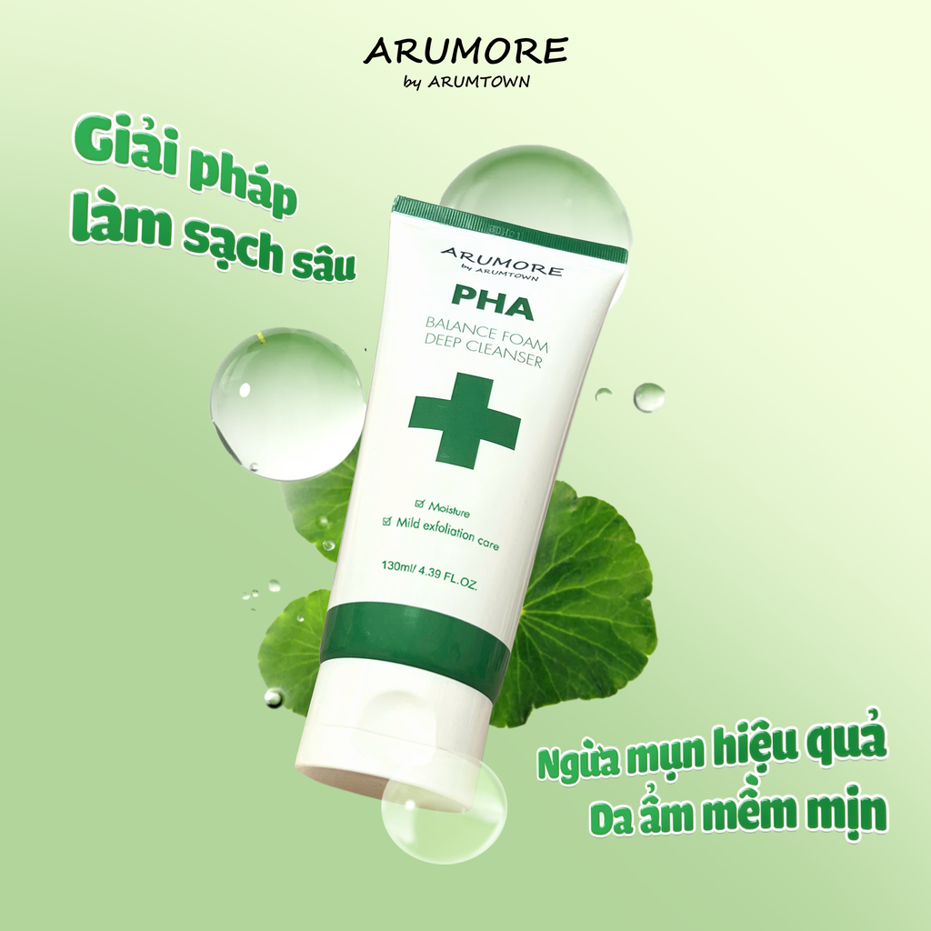 Sữa Rửa Mặt Pha Arumore Balancing Cleansing Foam (Beautyworld)