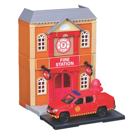 MAISTO Bộ Trạm Cứu Hỏa Và Xe Bburago Cứu Hỏa (31515/MT31500)