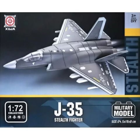 Mô Hình Máy Bay Chiến Đấu Tàng Hình J-35 Tỷ Lệ 1:72 XUJA-24-47