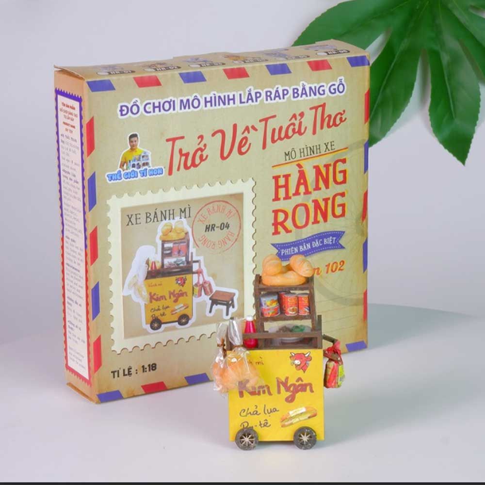 Mô Hình Xe Hàng Rong - Xe Bánh Mì HR04