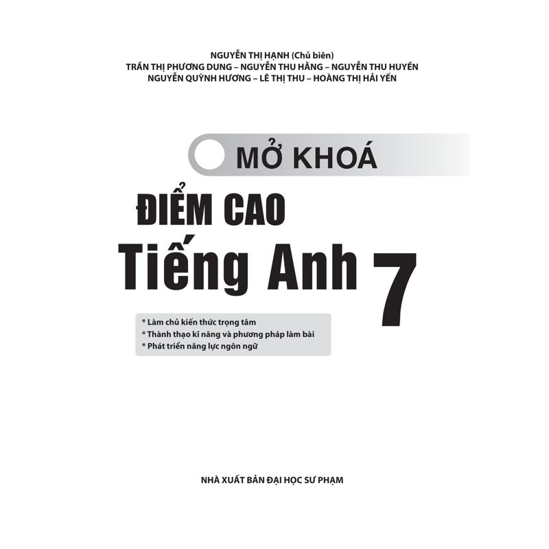 Mở Khóa Điểm Cao Tiếng Anh 7