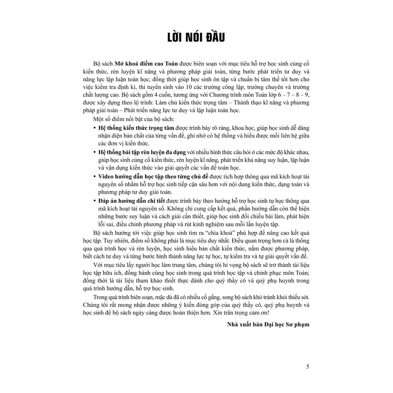 Mở Khóa Điểm Cao Toán 9
