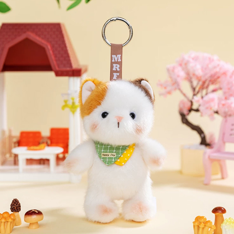 Móc Khoá Bông Gấu Đeo Khăn Caro 8m - 1512026 (G.SHOP) (Giao Mẫu Ngẫu Nhiên)