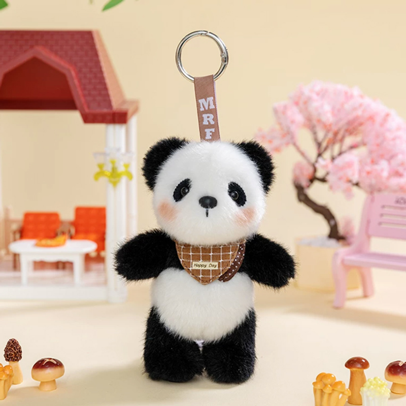 Móc Khoá Bông Gấu Đeo Khăn Caro 8m - 1512026 (G.SHOP) (Giao Mẫu Ngẫu Nhiên)