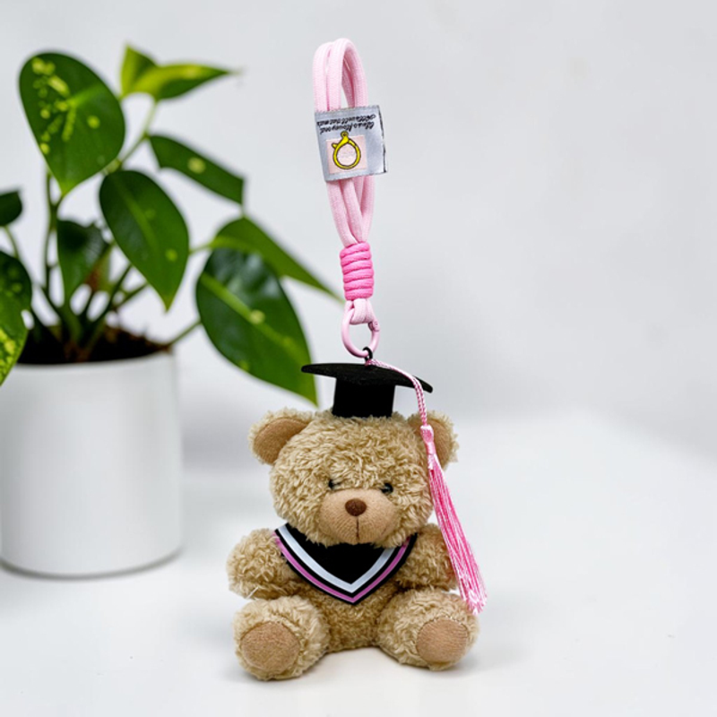 Móc Khoá Bông Gấu Teddy Tốt Nghiệp 4m - 8526