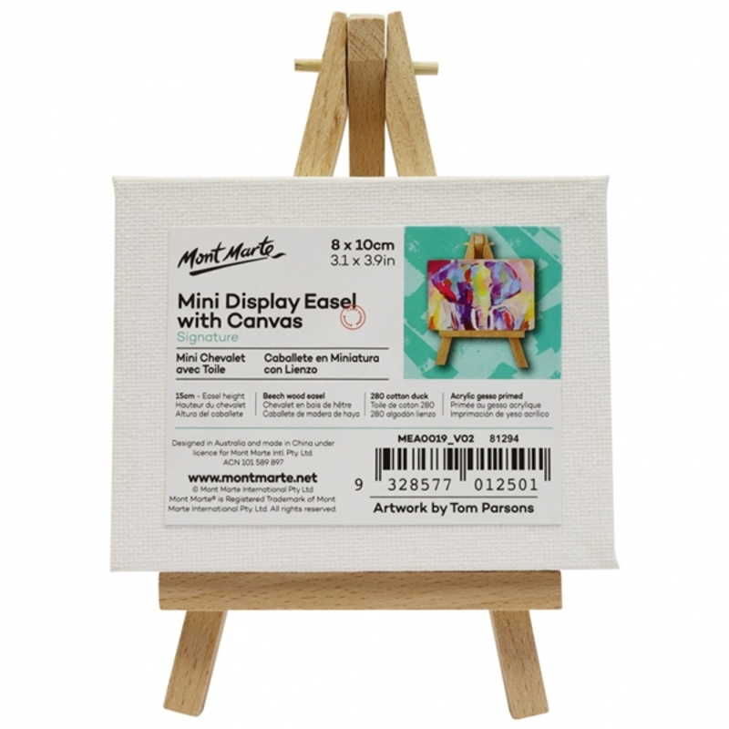 Mont Marte - Vải Canvas Vẽ Kèm Giá Đỡ Gỗ MEA0019