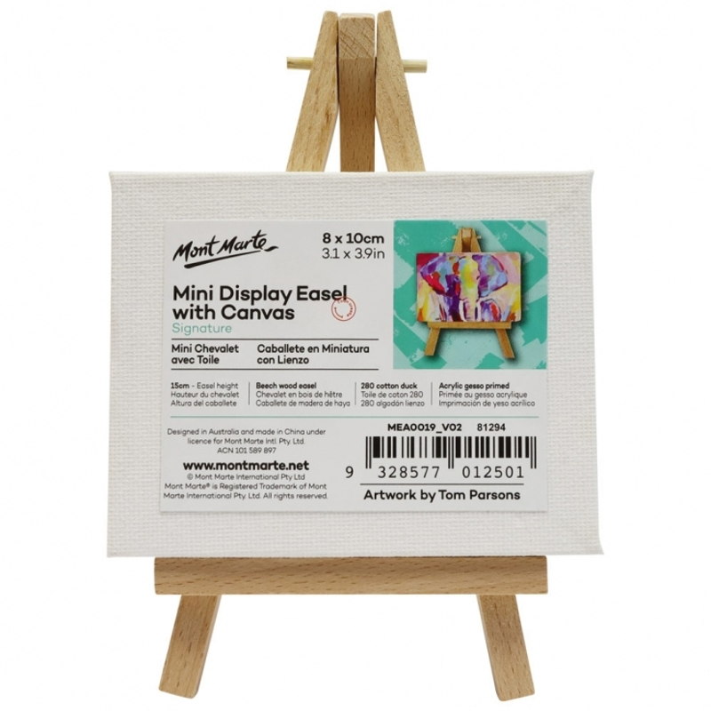 Mont Marte - Vải Canvas Vẽ Kèm Giá Đỡ Gỗ MEA0019