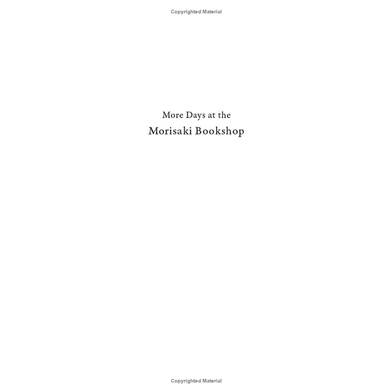 Morisaki Bookshop #2: More Days