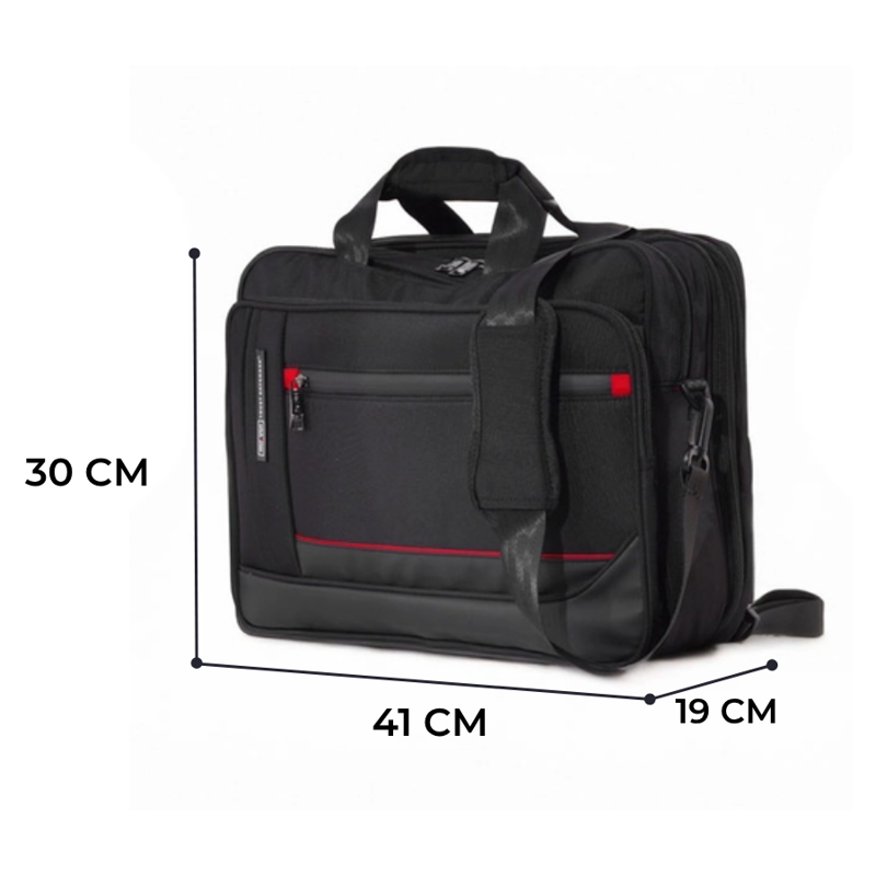 Mr Vui - Cặp Đa Năng Đen Cấp 2 + 3 452-15 Đen