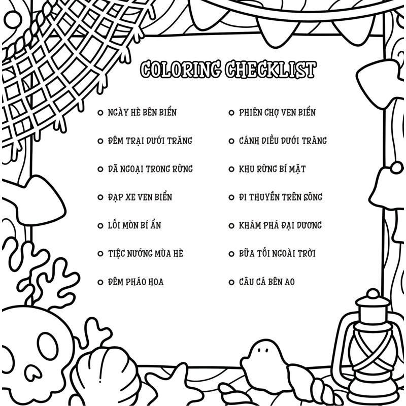 Mùa Hè Kỳ Bí - Sách Tô Màu Những Người Bạn Ma Quái