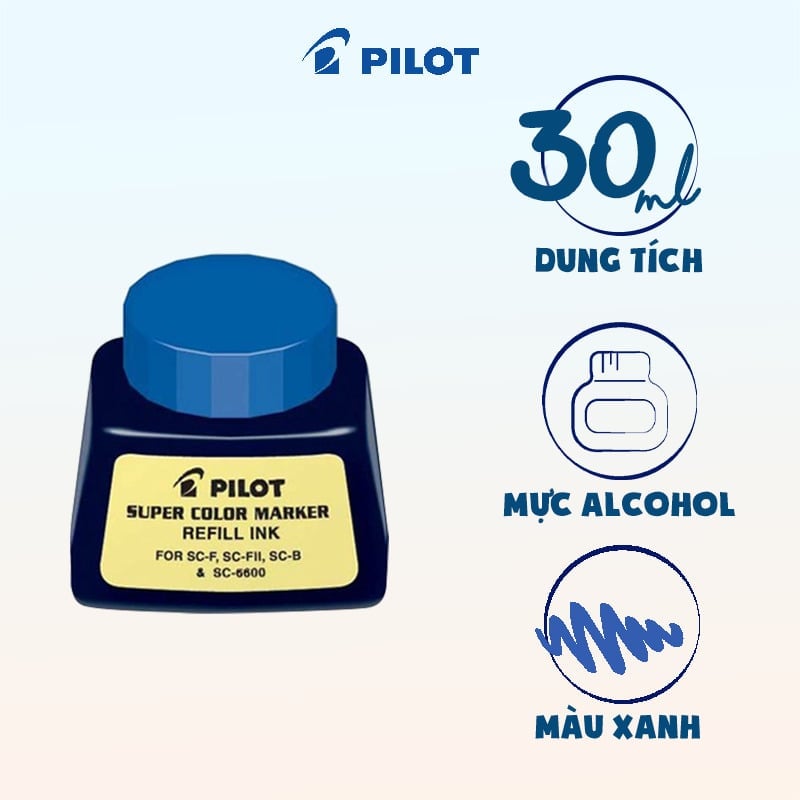 Mực Viết Lông Dầu Màu Xanh Da Trời(30Ml)/Scrf