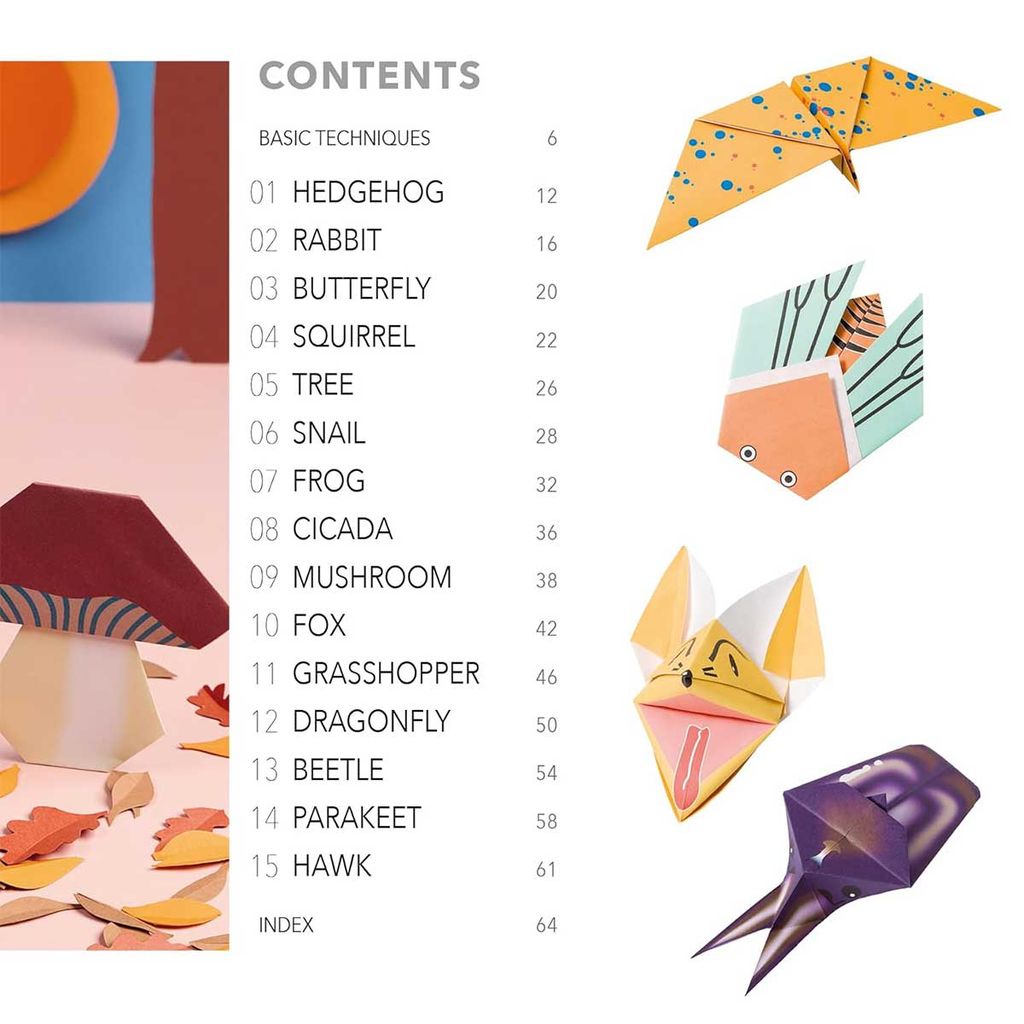 Nature Origami: Paper block plus 64-page book